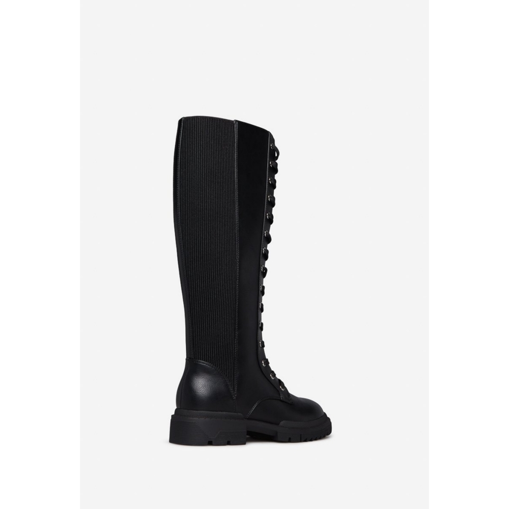 Shoedazzle Arlette Lace-Up Flat Boot - Picture 3 of 4